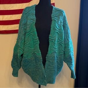 Free People Ombré Open-Front Cardigan